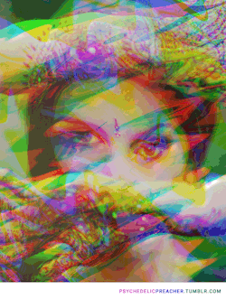 acidholic:  psychedelicpreacher:  Trippy Hippy Girl (photographer unknown)Animated by Psychedelic Preacher.  My Art | Shared Art  #1 trippy blog on tumblr! click here to follow