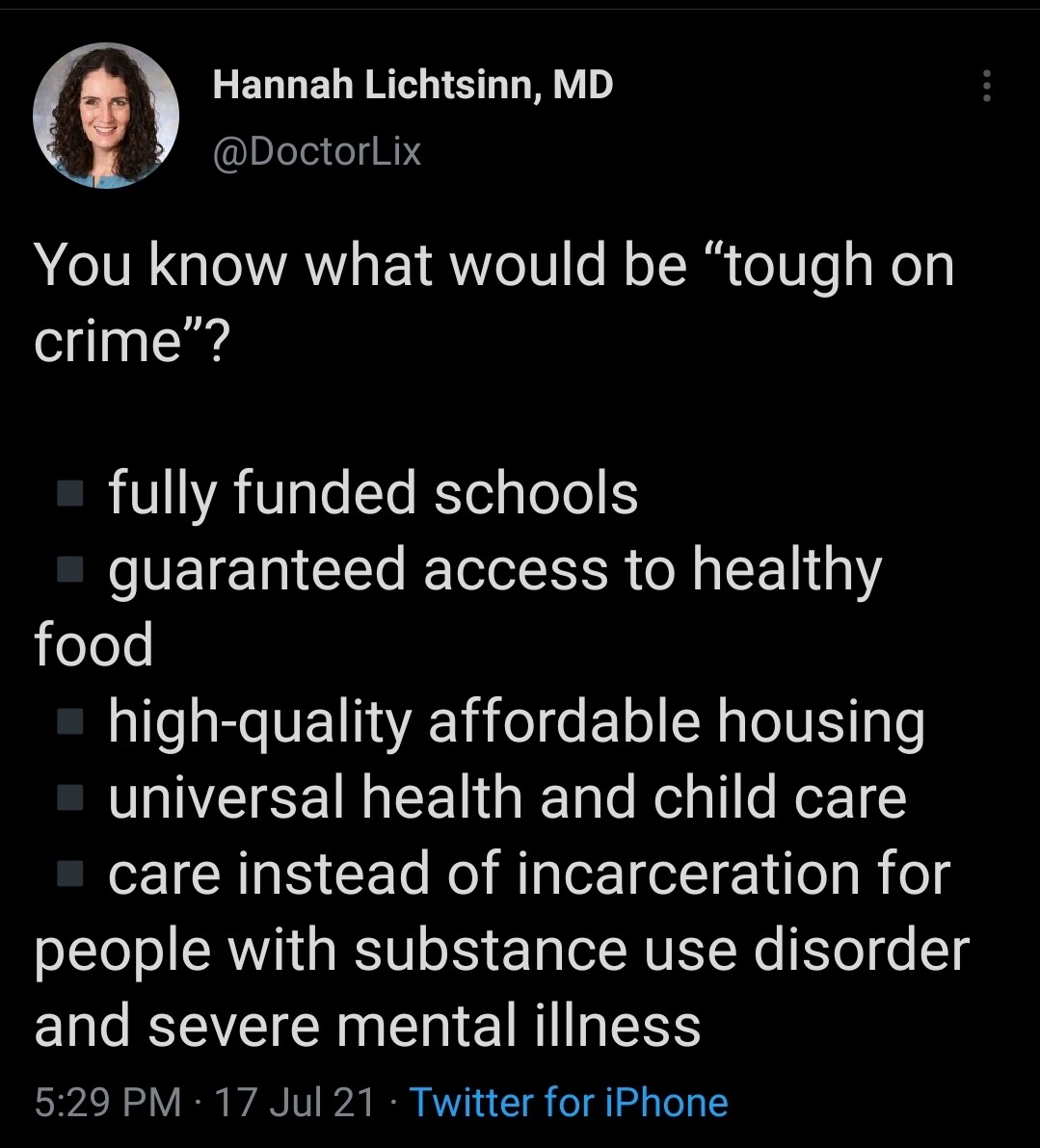 liberalsarecool:liberalsarecool:The strongest correlation to crime rates is the inverse correlation to income.Fight poverty, lower crime. #HelpPeople #FundEducation #AffordableHousing #HealthCare