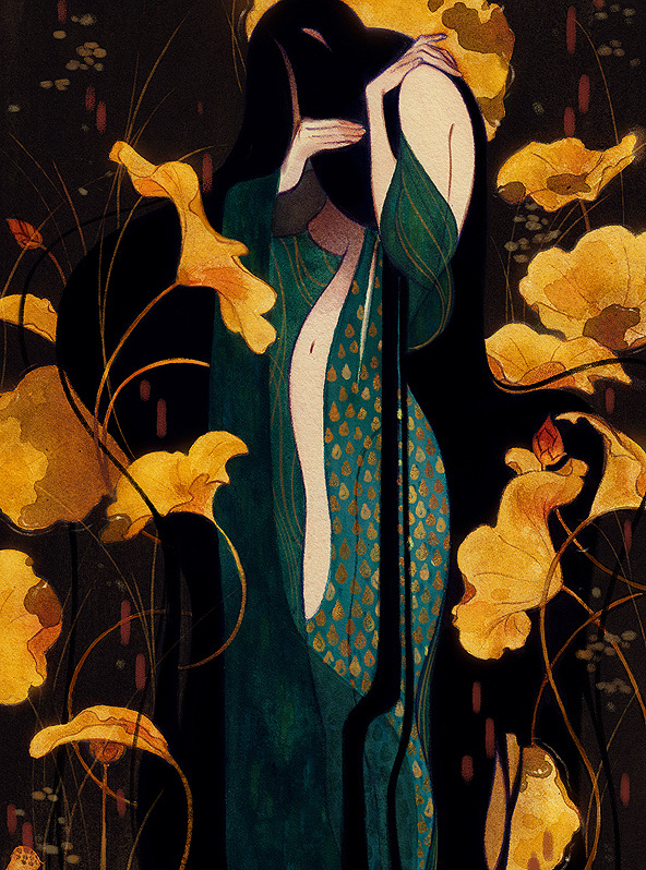 rfmmsd:  Artist &amp; Illustrator: Gillian Grossman &ldquo;Birth of the Mermaid&rdquo;