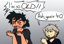 Skytroops:no But What If Ash Is Afraid Of The Concept That He’s Getting Old Despite