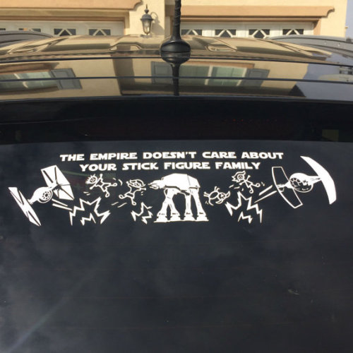 The Empire Doesn’t Care About Your Stick Family Car Decal (http://etsy.me/1oHAY9p)