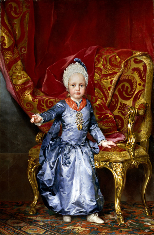 tiny-librarian:A portrait of Archduke Francis (The future Francis II) at the age of 2, by Anton Raph