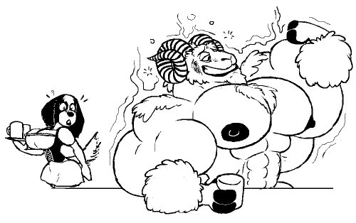 kotepteef:  A band I like had a cute ram on their album cover, so I had to have someone turn into hi