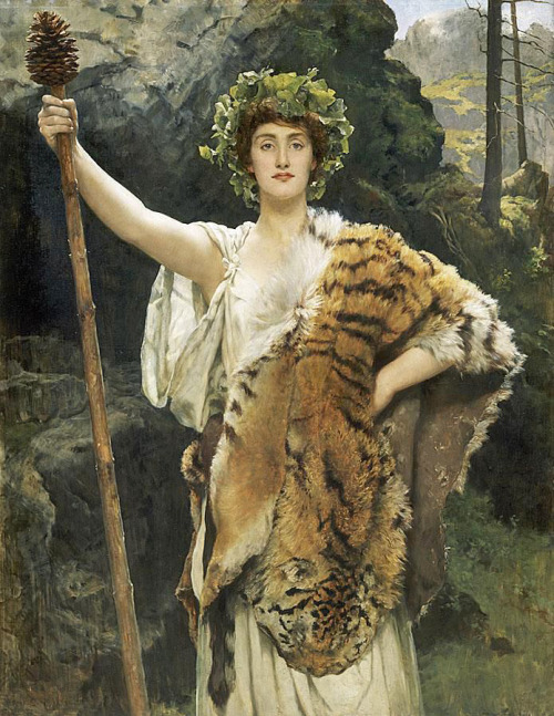 The Priestess of Bacchus (1889). John Collier.