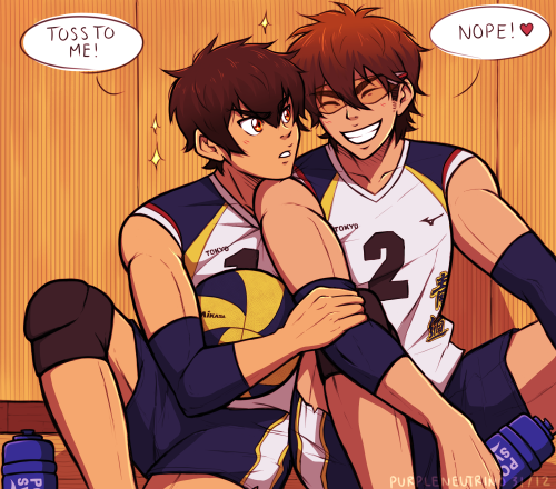 purpleneutrino:my contribution to the msw white elephant exchange on ao3… a volleyball au for xin!