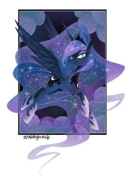 badlydrawnstar:  Cosmic Luna 