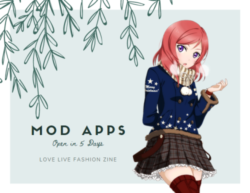  5 days left for Mod Applications to open! Do you have any questions? Here is our Carrd, with all in