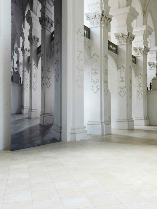 asylum-art:  Barock byRenate Buserat the Bellelay Abbey Foundation Protagonist of this year’s edition of the Bellelay Abbey annual art exhibition, Swiss artist Renate Buser presents Barock – a monumental photographic installation that celebrates