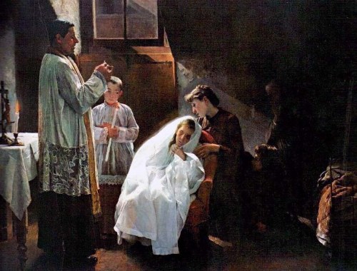“La primera y última comunión” (The First and Last Communion) [1888] - Cristóbal Rojas Poleo