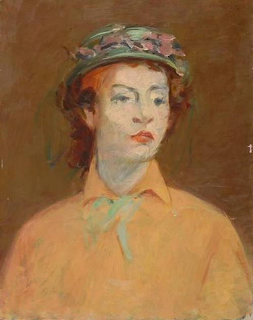 Portrait of a womam ‘Katinka’   -   J.L. Mulder, 1945-57Dutch,oil on canvas