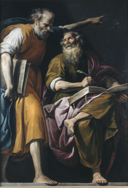 Saint Peter Dictating the Gospel to SaintMarkGiuseppeVermiglio (Italian; ca. 1585–after 1635)17th ce