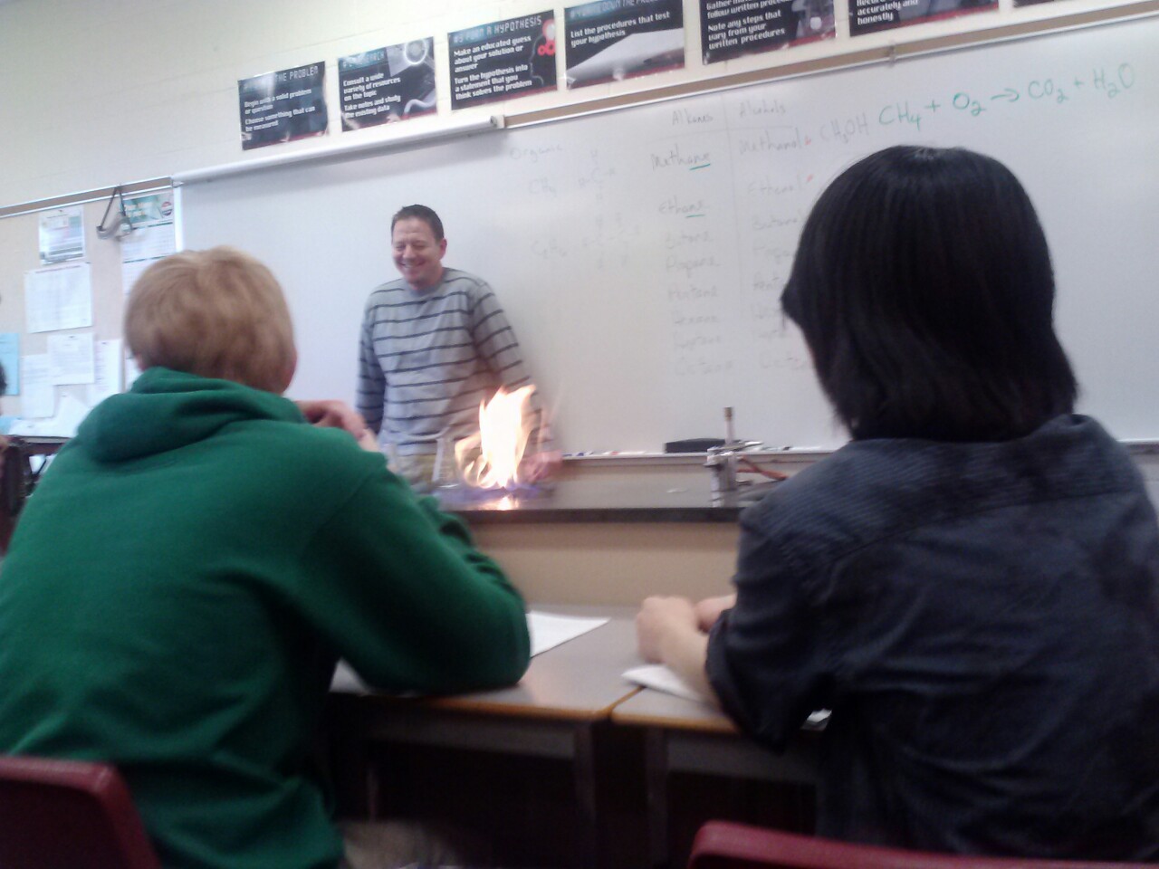 destiel-in-purgaytory:  So my chemistry teacher set the table on fire again today