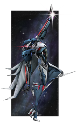 saintgale:  Reach for the stars. It’s been way too long since I did a finished piece with Starscream. Background/border area is transparent! (Also might wanna full-view because tumblr’s destroying the resolution haha)