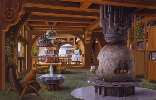 How does a Wookiee live? Ralph McQuarrie art for the maligned Star Wars Holiday Special (1978).