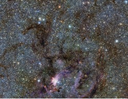 Wavesoftware:   Sweeping The Dust From A Cosmic Lobster  New Infrared Vista Image