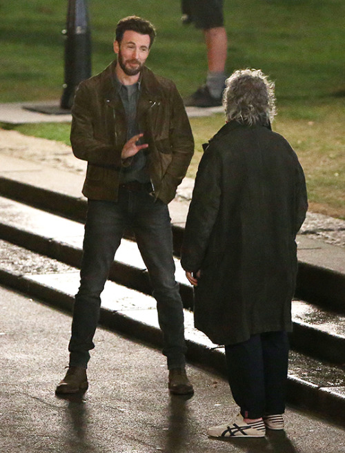Chris Evans - on the set of Ghosted 