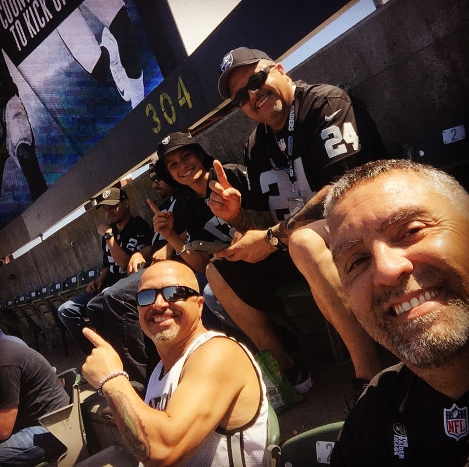My brother David, Osvaldo and Nephew Dominic! #raidersvsjets #raidernation #oaklandraiders