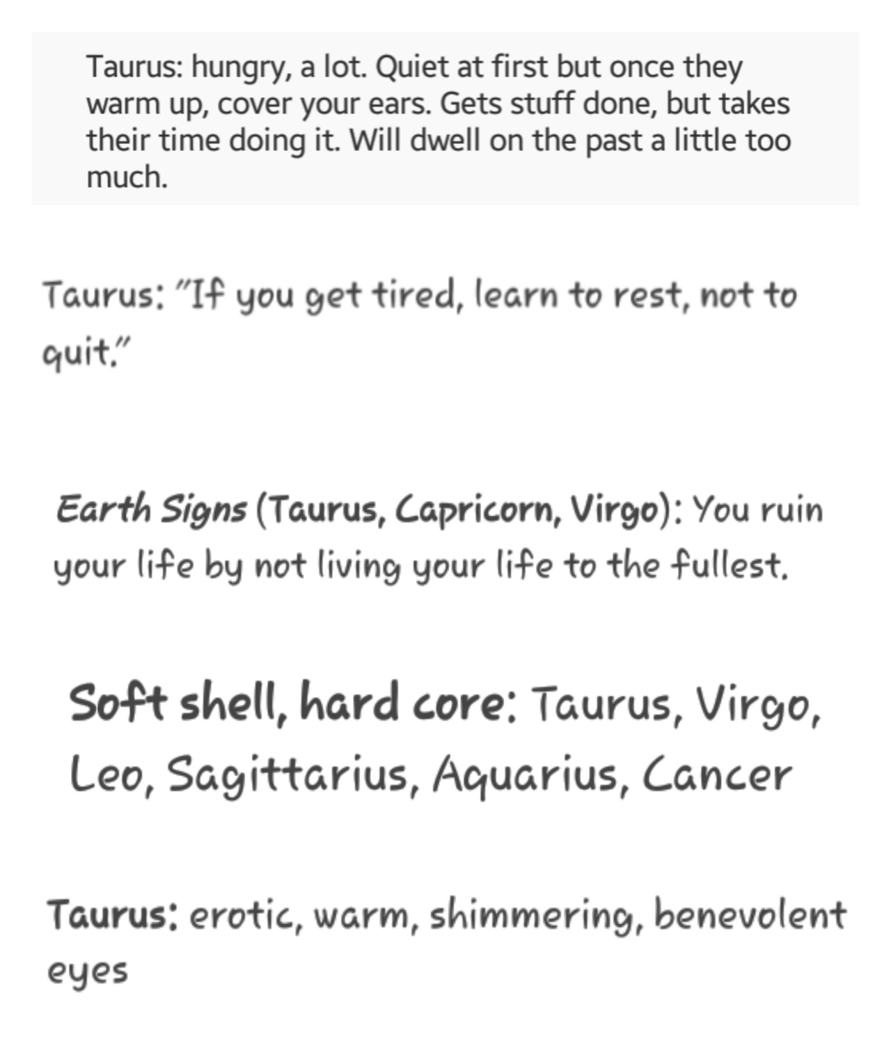 mxcnchaos:  TAURUS … ♉ABOUT ACCURATE … 😄