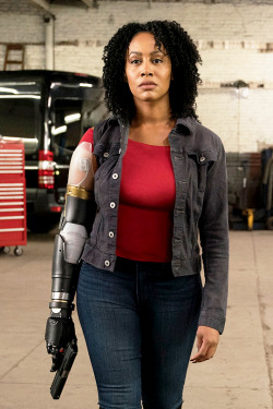 marvelheroes:First look at Misty Knight and her new bionic arm in Luke Cage Season 2