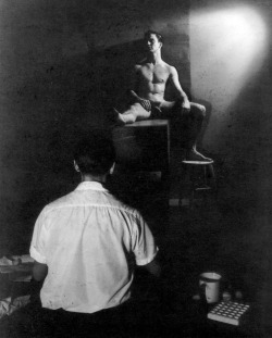 Theonlyhankinla:  Paul Cadmus Drawing Dancer Ralph Mcwilliams.  Photo By George