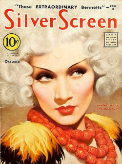 lostsplendor:  Silver Screen Magazine: Marlene Dietrich, October, c. 1932 (via ondiraiduveaue on Flickr) 