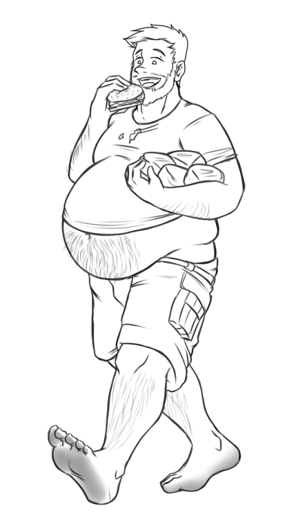 hanjuushin:big man got some burgers :3