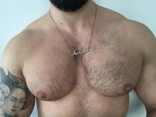 cmdirrty: fuckyou.png Beautiful man tits…and the gold chain makes them ❤️