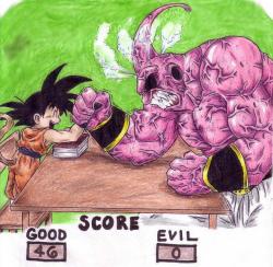 davincismurf:  #Arm-wrestling in #dbz