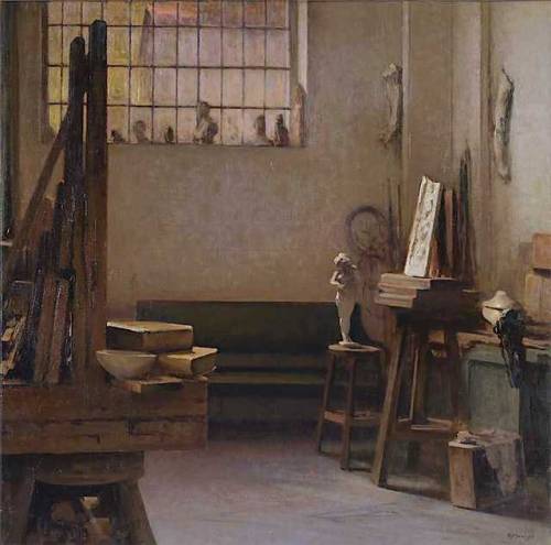 Prencipe Umberto La cucina del convento 1938, Lo studio dell’ amico 1934, Interno del refettorio del convento di Sant´An