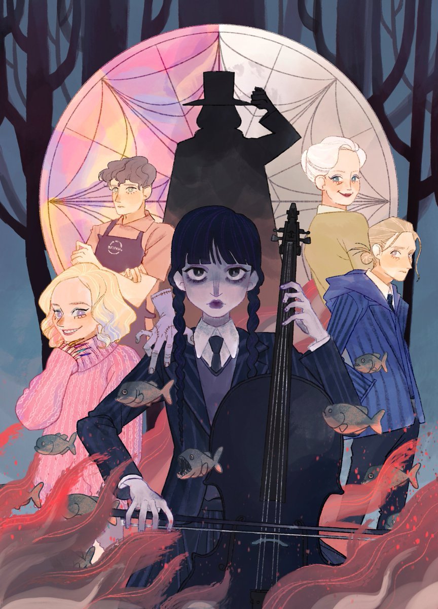 Anime Wednesday Addams by Anna Pavlova on Dribbble