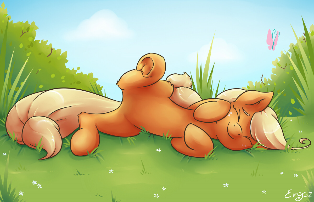 erysz:Sunny by erysz   D’awww x3 Silly cute AJ~ ^w^