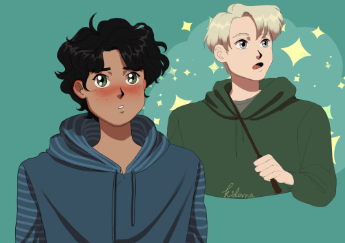 Scorbus But In The 90s Shoujo Anime Style