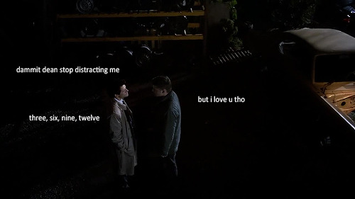 mishasminions:  REMEMBER THAT ONE TIME WHERE DEAN AND CAS STARED AT EACH OTHER FOR