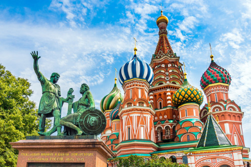 Saint Basil&rsquo;s Cathedral (Moscow, Russia).The cathedral was built from 1555 – 61 on the orders 