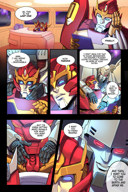 robo-hunter-chaim:  Megatron X Rodimus  Honestly, Megatron could teach Rodimus how