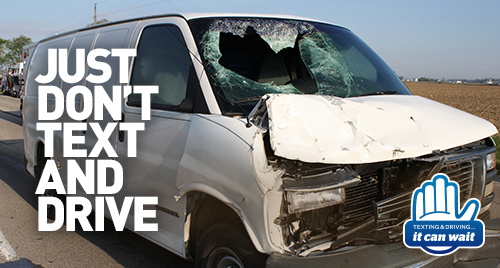 att:  Almost 25% of all car crashes are caused by texting. Take the pledge to never