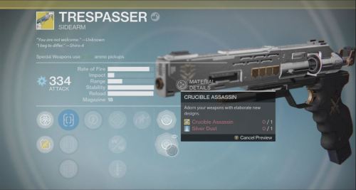 TrespasserSidearmCurrently dropping before Rise of Iron goes live. It seems quite a few players are 