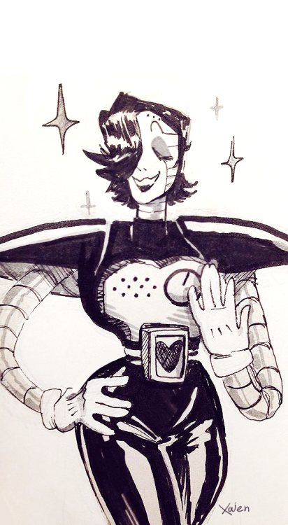 xaienarts: a bunch of mettaton doodles that I decided to clean up! last one is a reference to Bayone