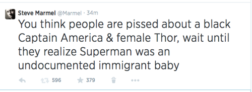 You think people are pissed about a black Captain America & female Thor?
Wait until they realize Superman was an undocumented immigrant baby.