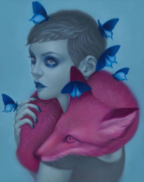 Syd Bee (American, based Seattle, WA, USA) - 1: Morta  2:Wayfarer  3: Reynard  Paintings: Oil on Woo