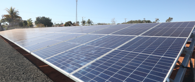 Photovoltaic plaques.