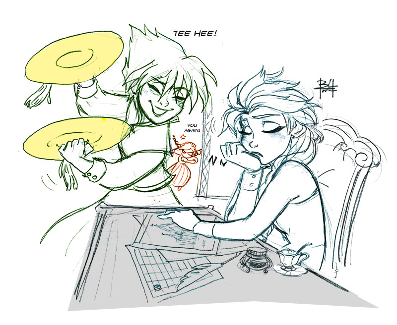 b4tekt:  Elsa(V) the trickster queen B4 some doodle during my little break time. 