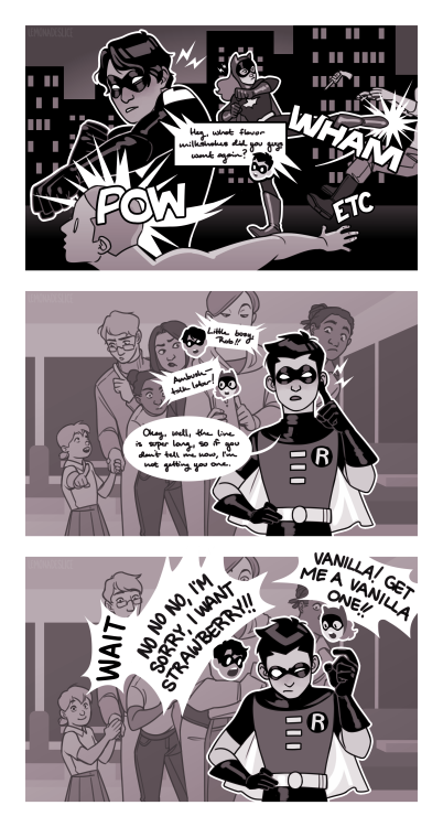 lemonadeslice:for some reason. i am. Endlessly amused by the concept of superheroes getting fast foo