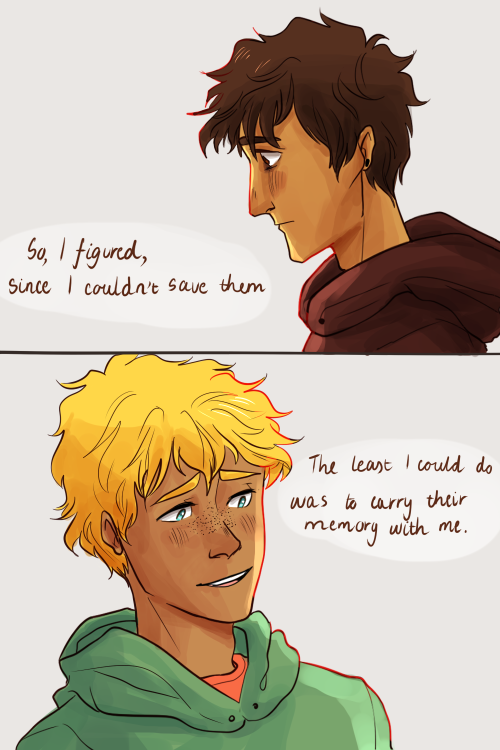 cherryandsisters:finally done!!! just a short comic i wanted to make :)both will and nico are older 