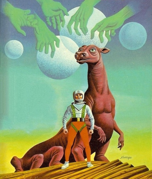 talesfromweirdland:Cover art by Steele Savage for The Star Beast (1970).