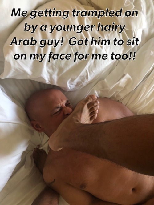Me Getting Trampled On By A Young Hairy Arab Guy! Got Him To Sit On My Face For Me Too!! No Facefarts