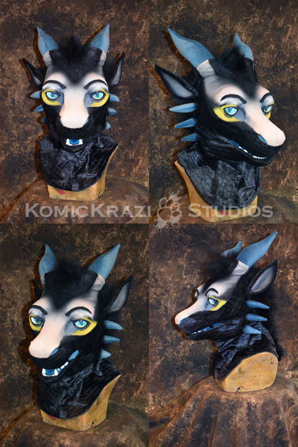 Gindrax the Dragon
A lovely dragon with Magpie markings. This guy features sewn in resin spikes and claws, and muscle padded 