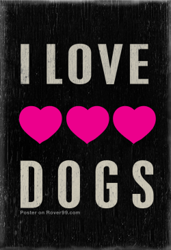 aplacetolovedogs:  I Love Dogs | Dog Quote Poster