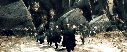 elvenking:  “So began a battle that none had expected; and it was called the Battle of Five Armies, and it was very terrible. Upon one side were the Goblins and the Wild Wolves, and upon the other were Elves and Men and Dwarves.” 