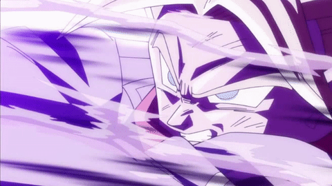 msdbzbabe:  Father son galick gun, look how happy Vegeta is with Trunks ; ;